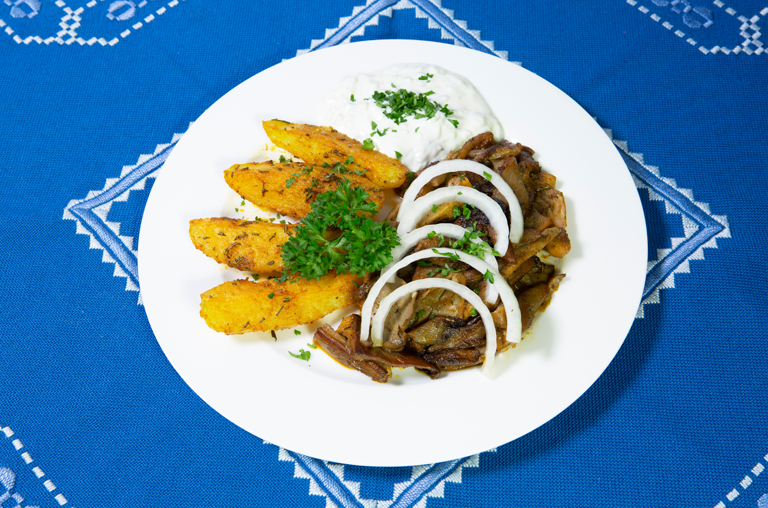 Austernpilz-Gyros, EDEKA Appel Rezept, Quelle: Fotoagentur Herzberg