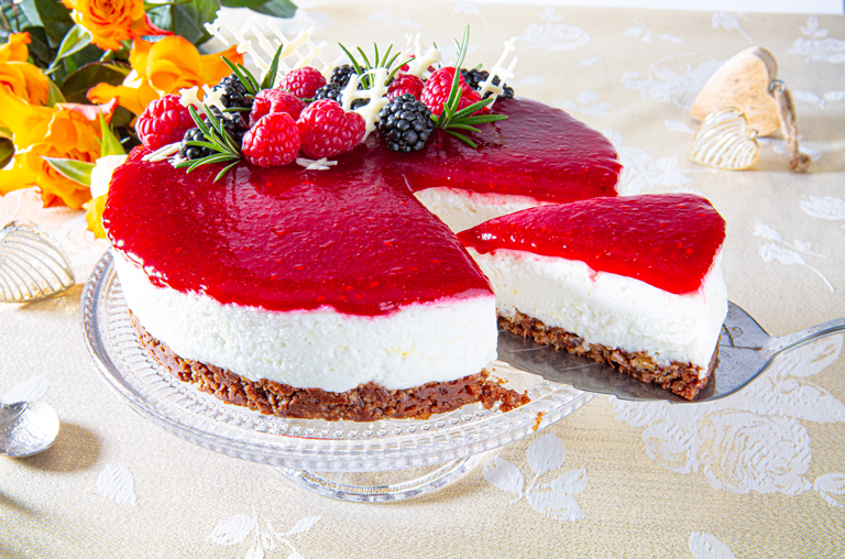 Himbeer Cheesecake mit Rosmarin Rezept