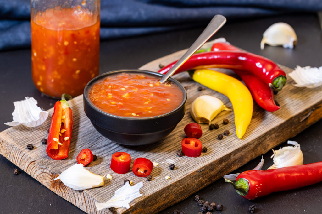 Sweet-Chili-Sauce, lässt sich gut vorbereiten, einfach, EDEKA Appel Rezept, Quelle: Fotoagentur Herzberg