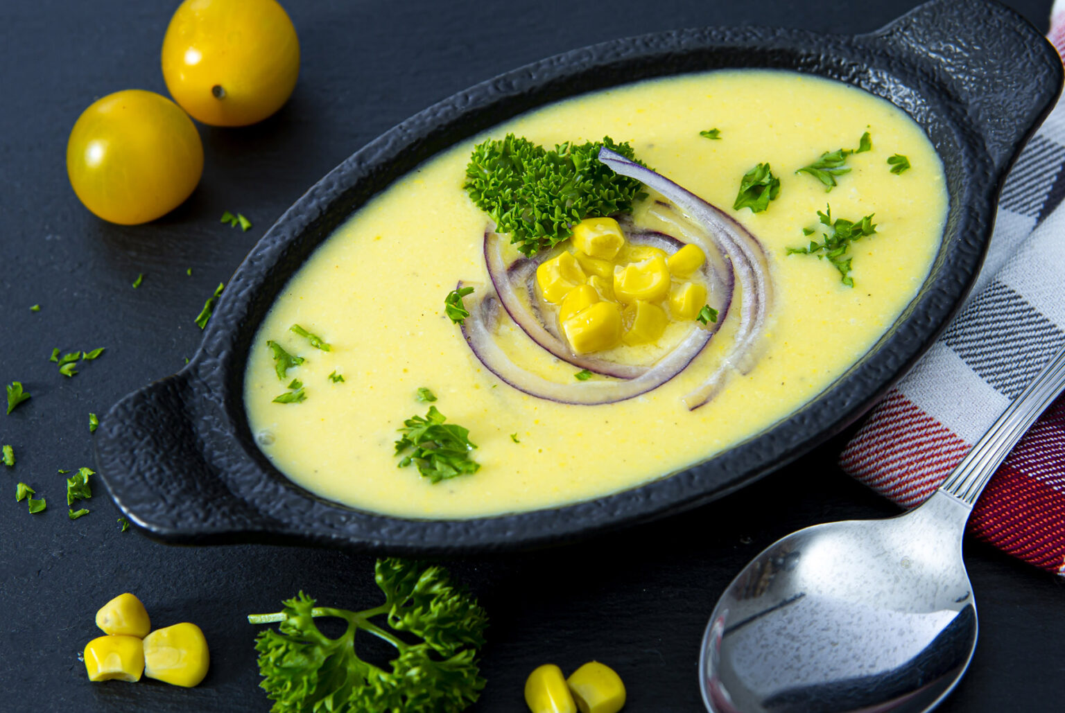 Gelbe Gazpacho, EDEKA Appel Rezept, Quelle: Fotoagentur Herzberg